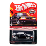 Hot Wheels 1993 Ford Mustang Red Line Club exclusivo con parche y pin