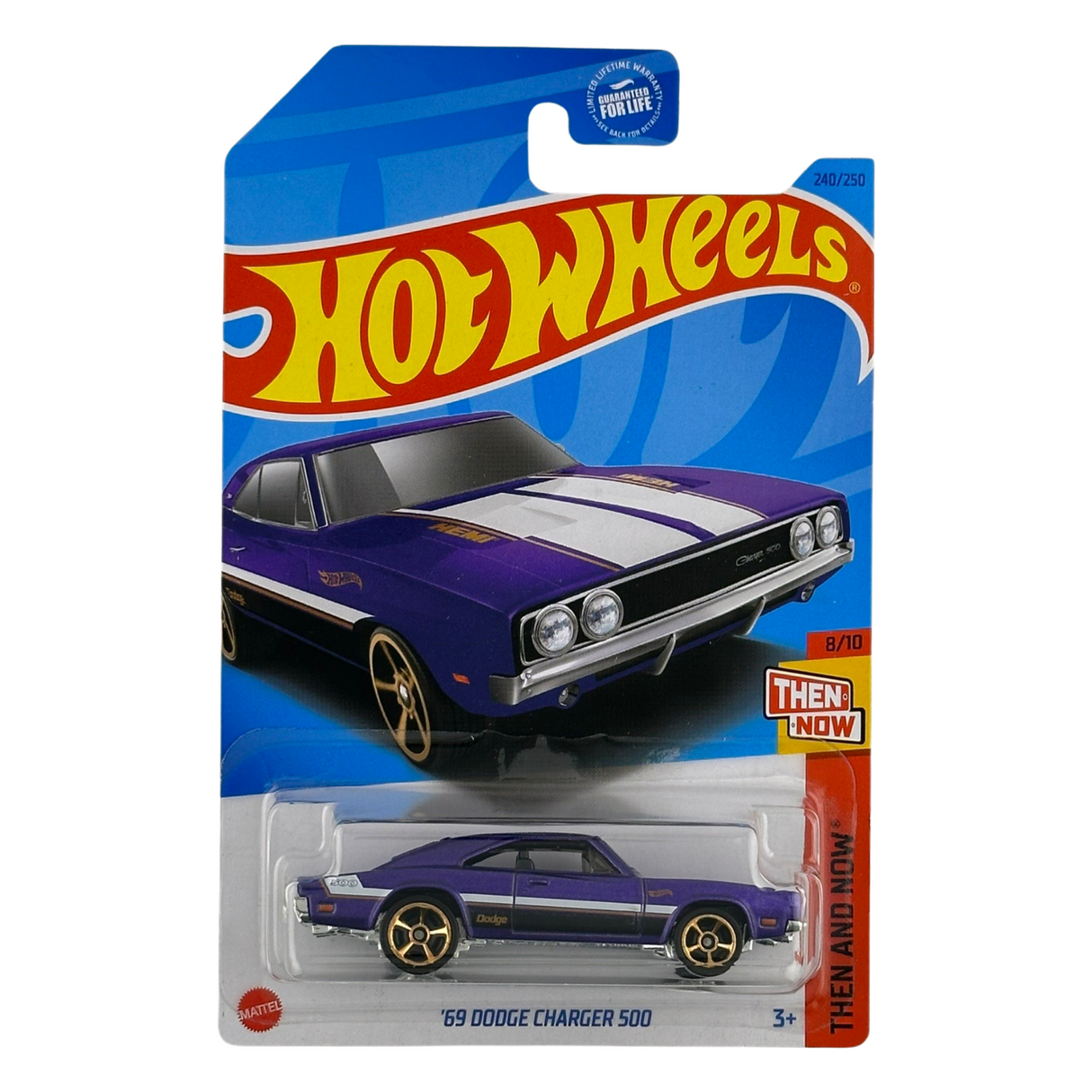 Hot Wheels '69 Dodge Charger 500 Then and Now Diecast Car