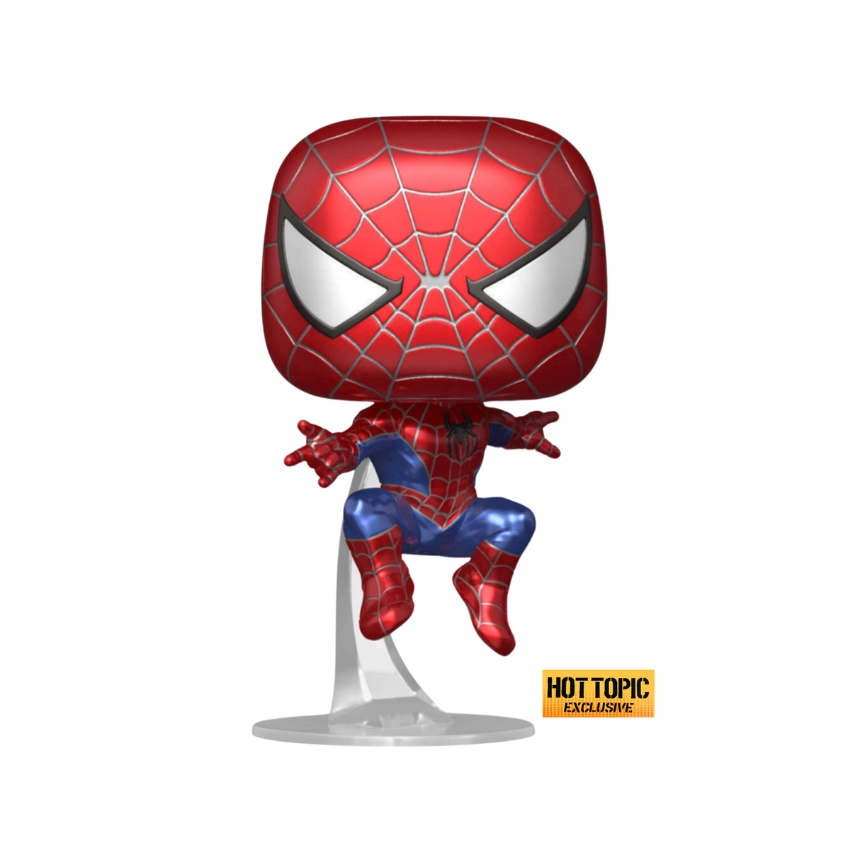 Spider-Man No Way Home: Friendly Neighborhood Spider-Man Funko POP! Vinyl Figure #1158, Metallic, Hot Topic Exclusive