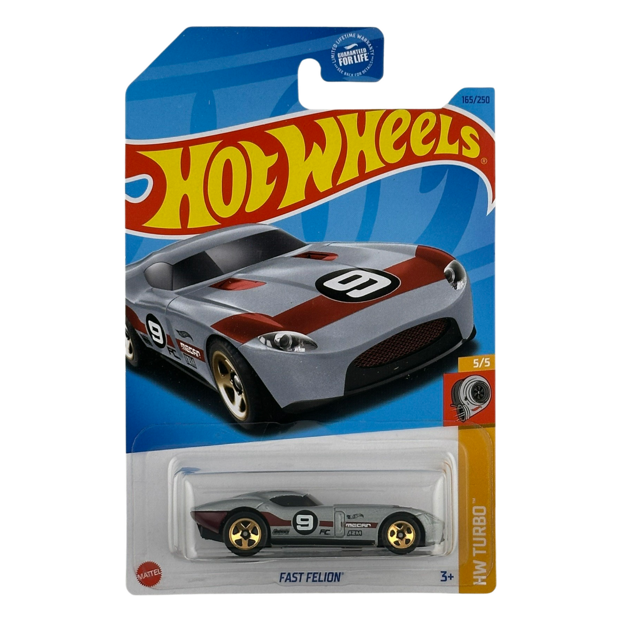 Hot Wheels Fast Felion HW Turbo Coche fundido a presión