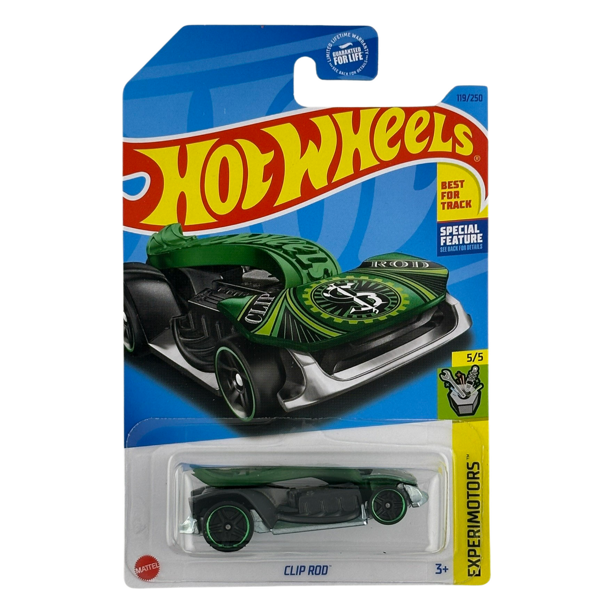 Hot Wheels Clip Rod Experimotors Coche fundido a presión