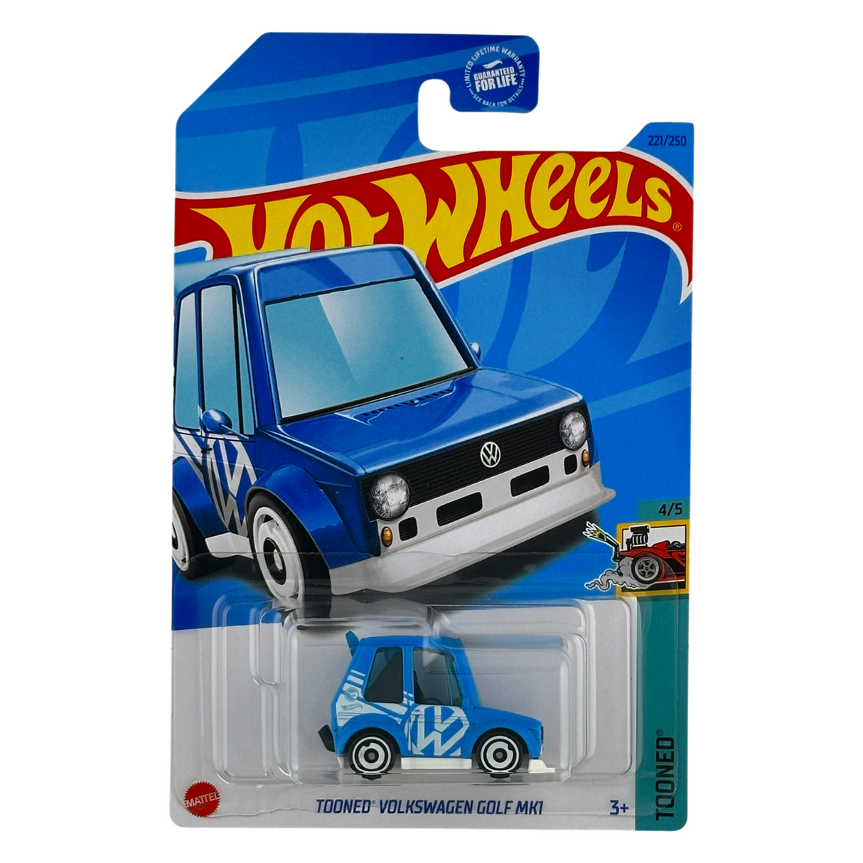 Hot Wheels Tooned Volkswagen Golf MK1 Tooned Diecast Car (Treasure Hunt)