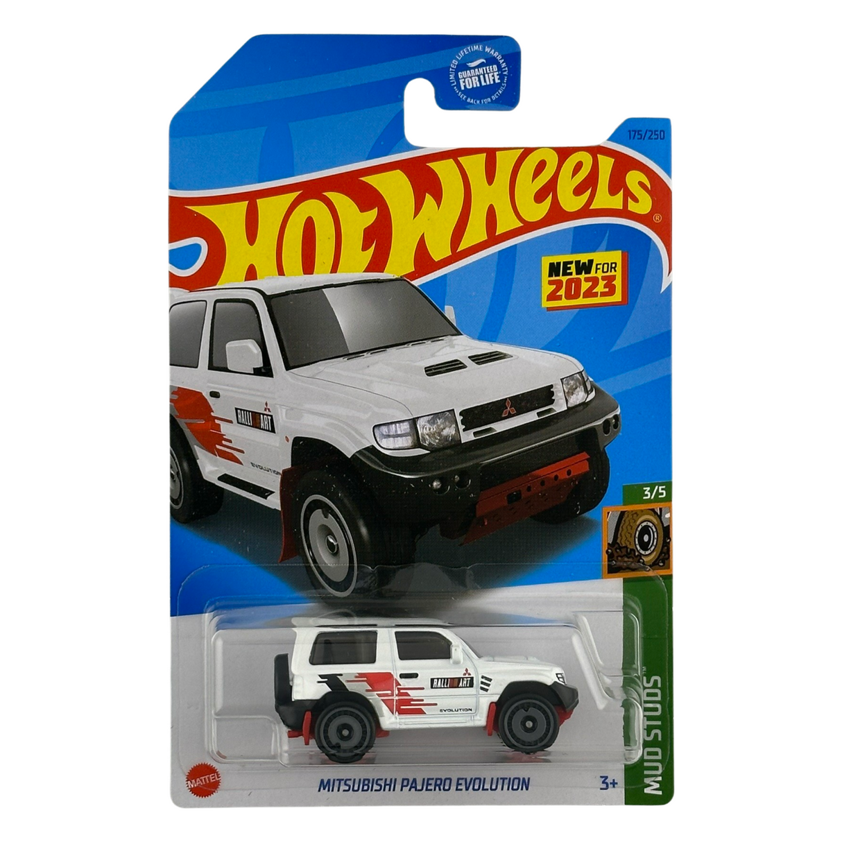 Hot Wheels Mitsubishi Pajero Evolution Mud Studs Coche fundido a presión