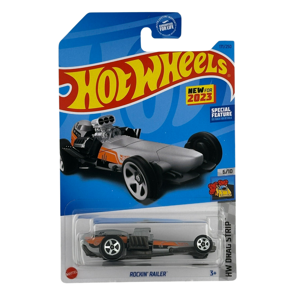 Hot Wheels Rockin' Railer HW Drag Strip Coche fundido a presión