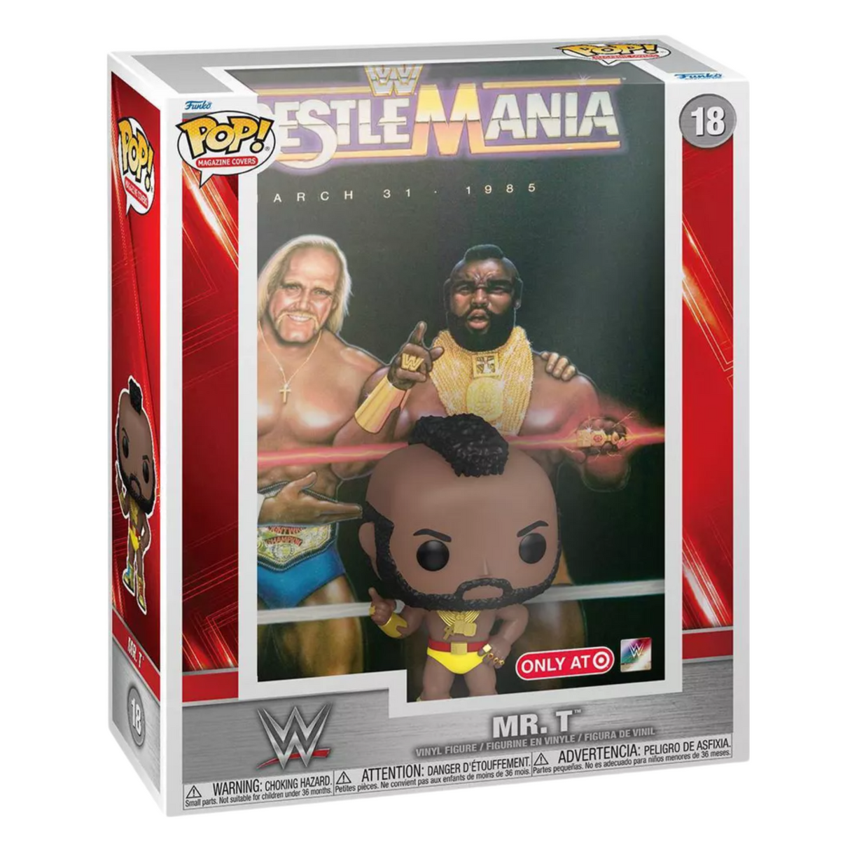 Sr. T Funko POP! Portadas de revistas WWE, WrestleMania #18, Exclusivo de Target