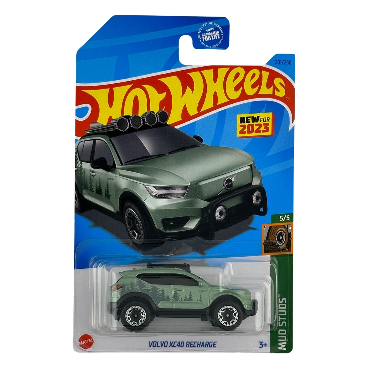 Hot Wheels Volvo XC40 Recharge Mud Studs Coche fundido a presión