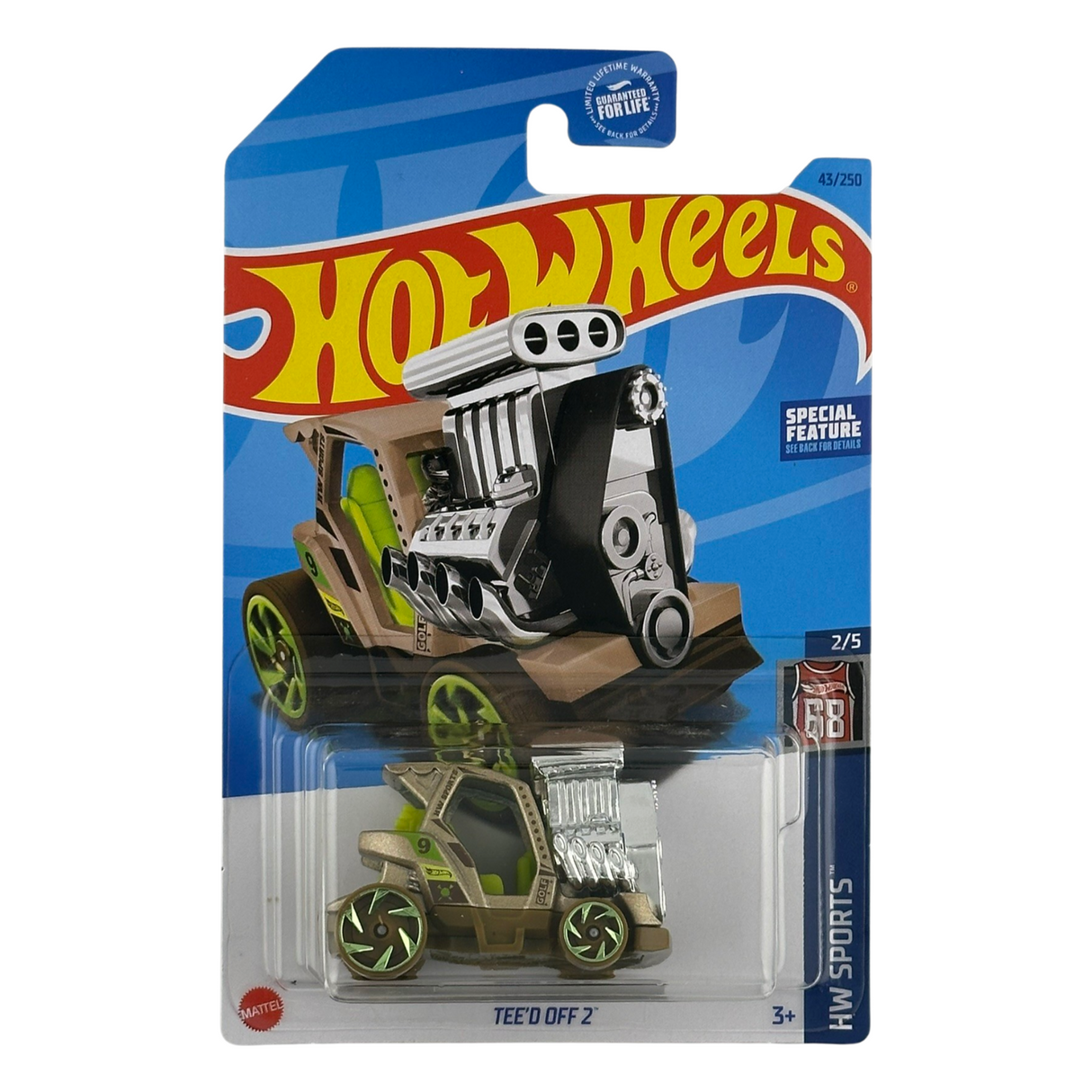 Hot Wheels Tee'd Off 2 HW Coche deportivo fundido a presión