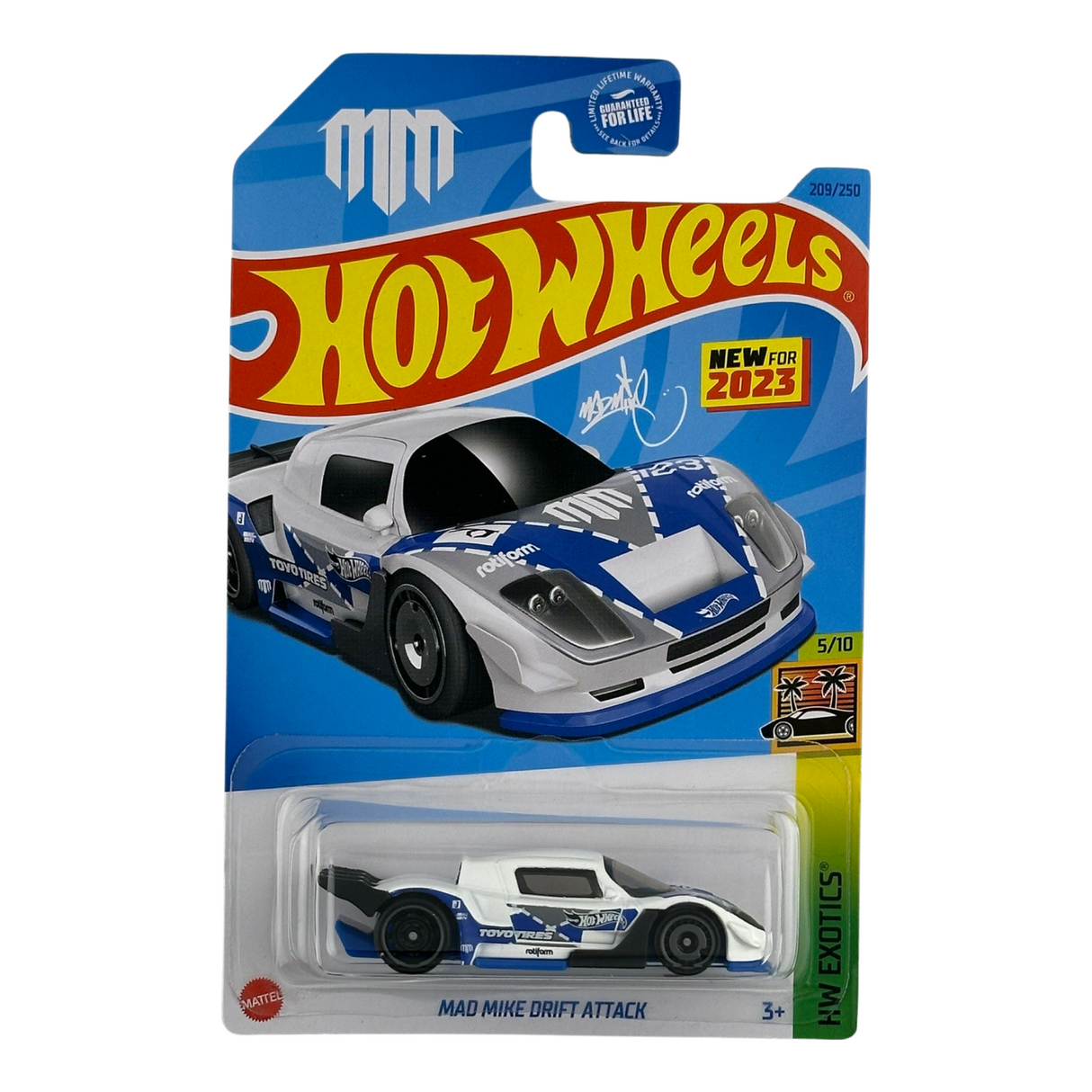 Hot Wheels Mad Mike Drift Attack HW Exotics Coche fundido a presión