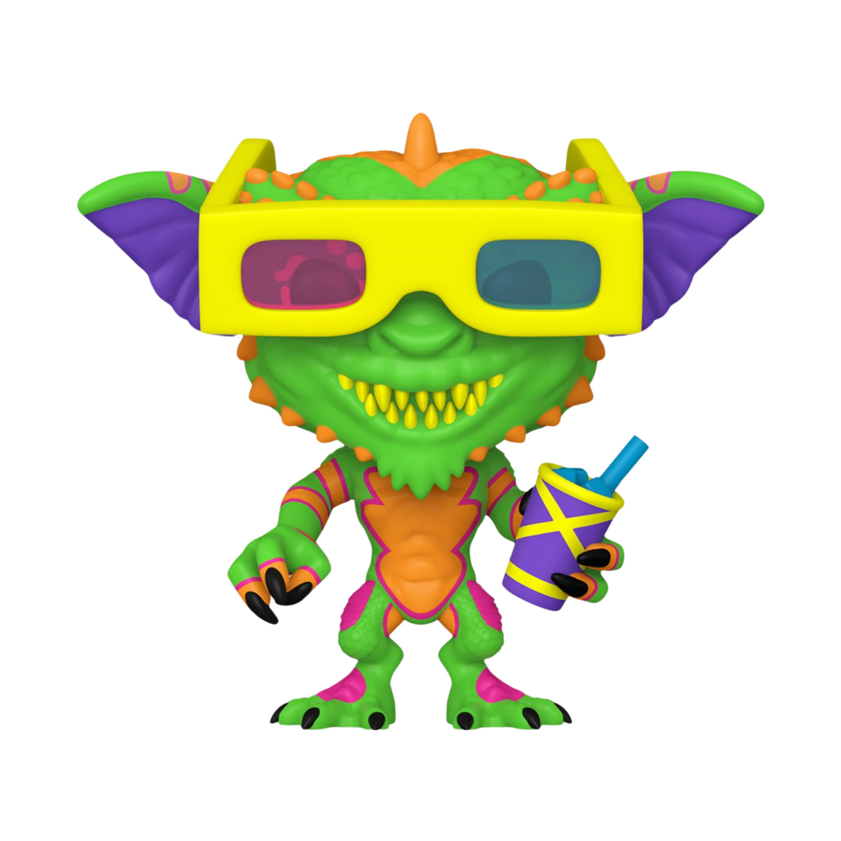 Gremlins: ¡Funko Pop a rayas! Figura de vinilo n.º 1421, luz negra, exclusiva de Entertainment Earth