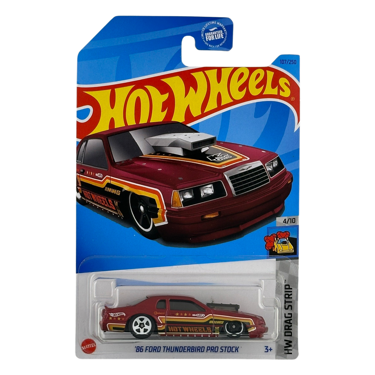 Hot Wheels '86 Ford Thunderbird Pro Stock HW Drag Strip Diecast Car