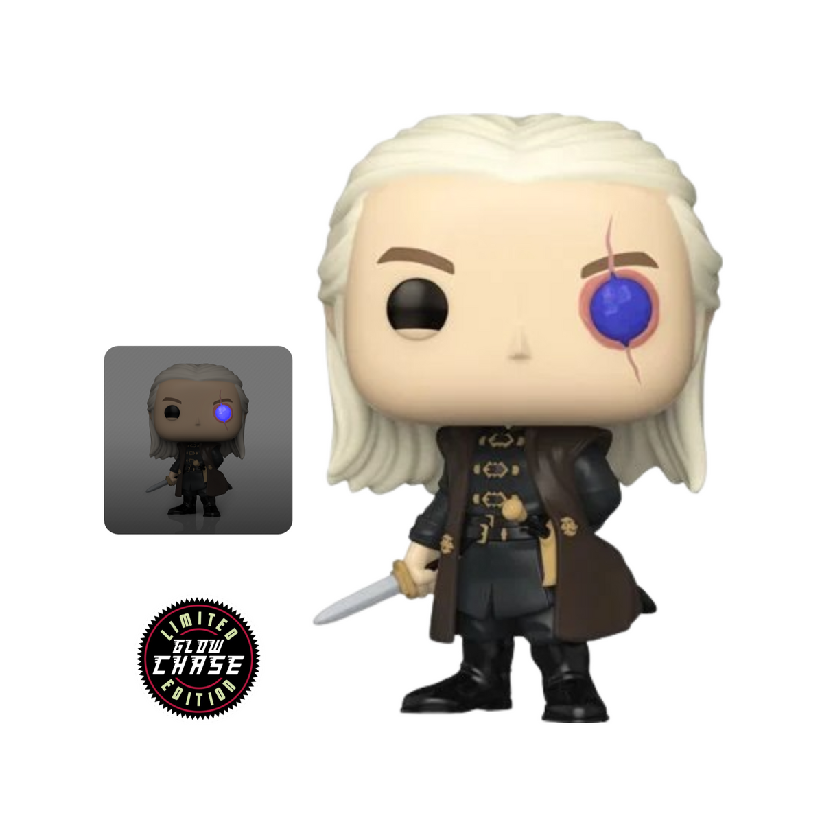 Juego de Tronos: La Casa del Dragón: Día del Dragón: Aemond Targaryen Funko Pop! Figura de vinilo n.º 13, brilla en la oscuridad, Chase