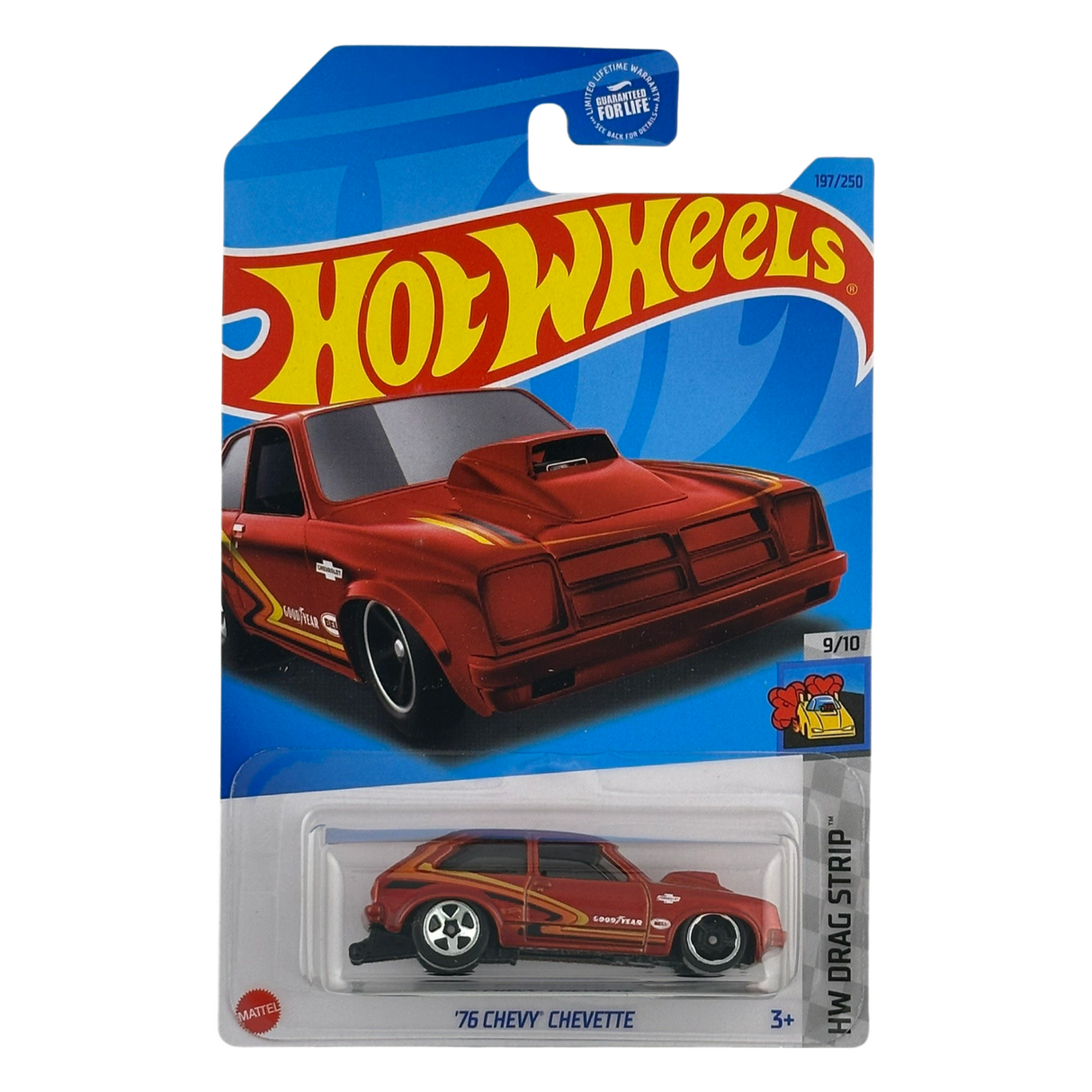 Hot Wheels '76 Chevy Chevette HW Coche fundido a presión con tira de arrastre