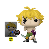 Siete pecados capitales: Meliodas modo demonio Funko Pop! Figura de vinilo de animación n.° 1344, que brilla en la oscuridad, exclusiva de PX Previews, Chase