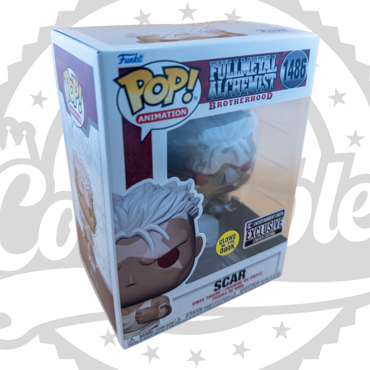 Fullmetal Alchemist: Brotherhood: Scar Funko Pop! Animation Vinyl Figure #1486, Glows-in-the-dark, Entertainment Earth Exclusive