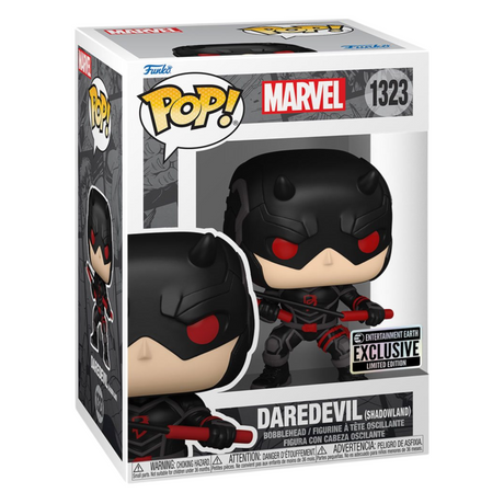 Marvel: Daredevil (Tierra de las Sombras) Funko Pop! Figura de vinilo n.° 1323, exclusiva de Entertainment Earth