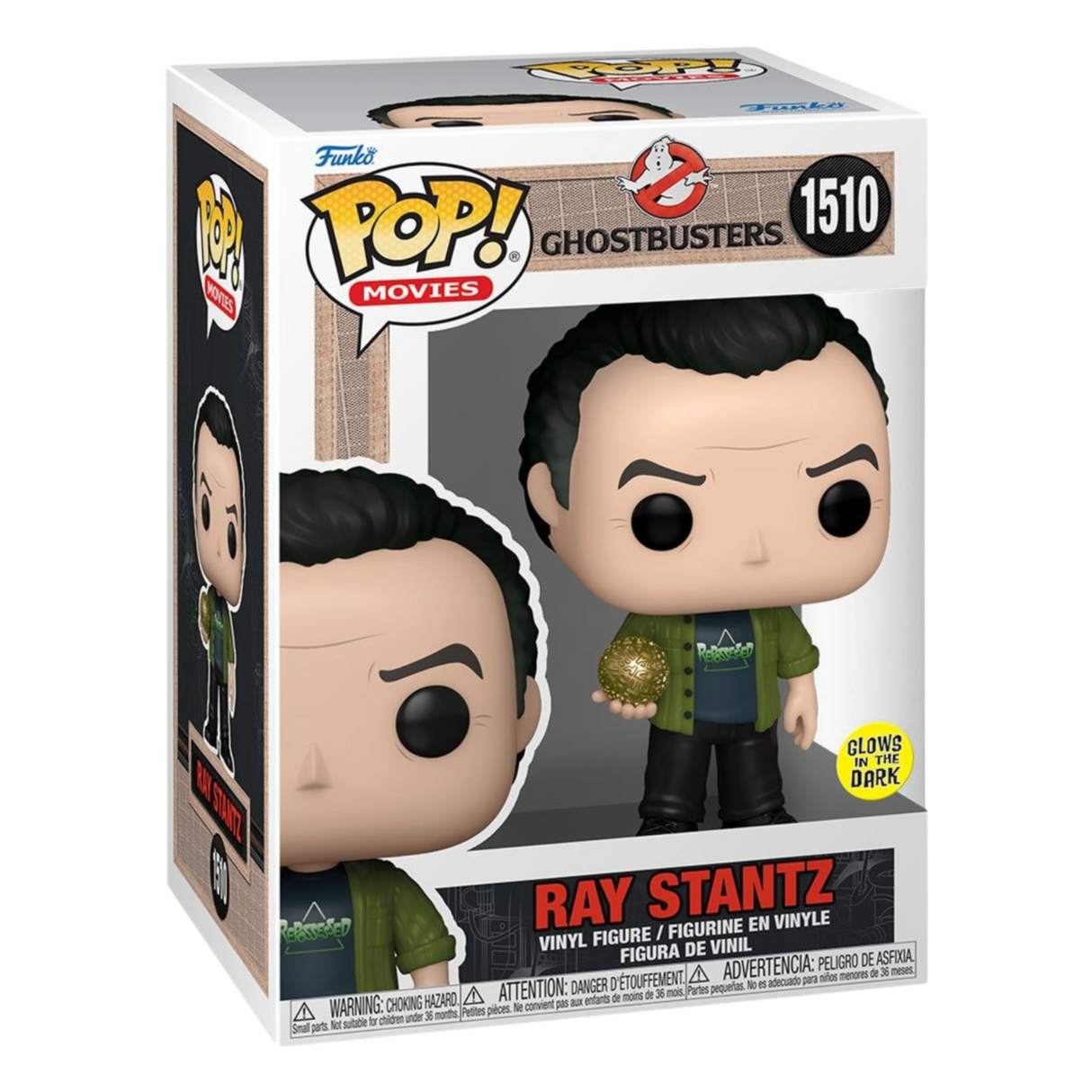 Cazafantasmas: Imperio Congelado: Ray Stantz Funko Pop! Figura de vinilo n.° 1510, que brilla en la oscuridad