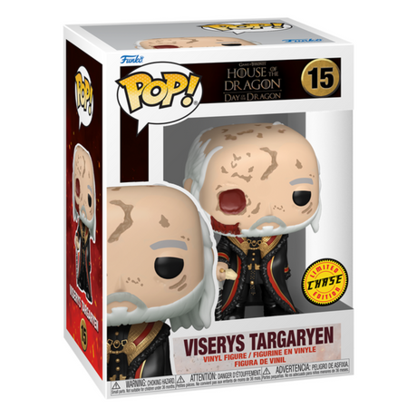 Juego de Tronos: La Casa del Dragón: Día del Dragón: Viserys Targaryen Funko Pop! Figura de vinilo n.° 15, Chase