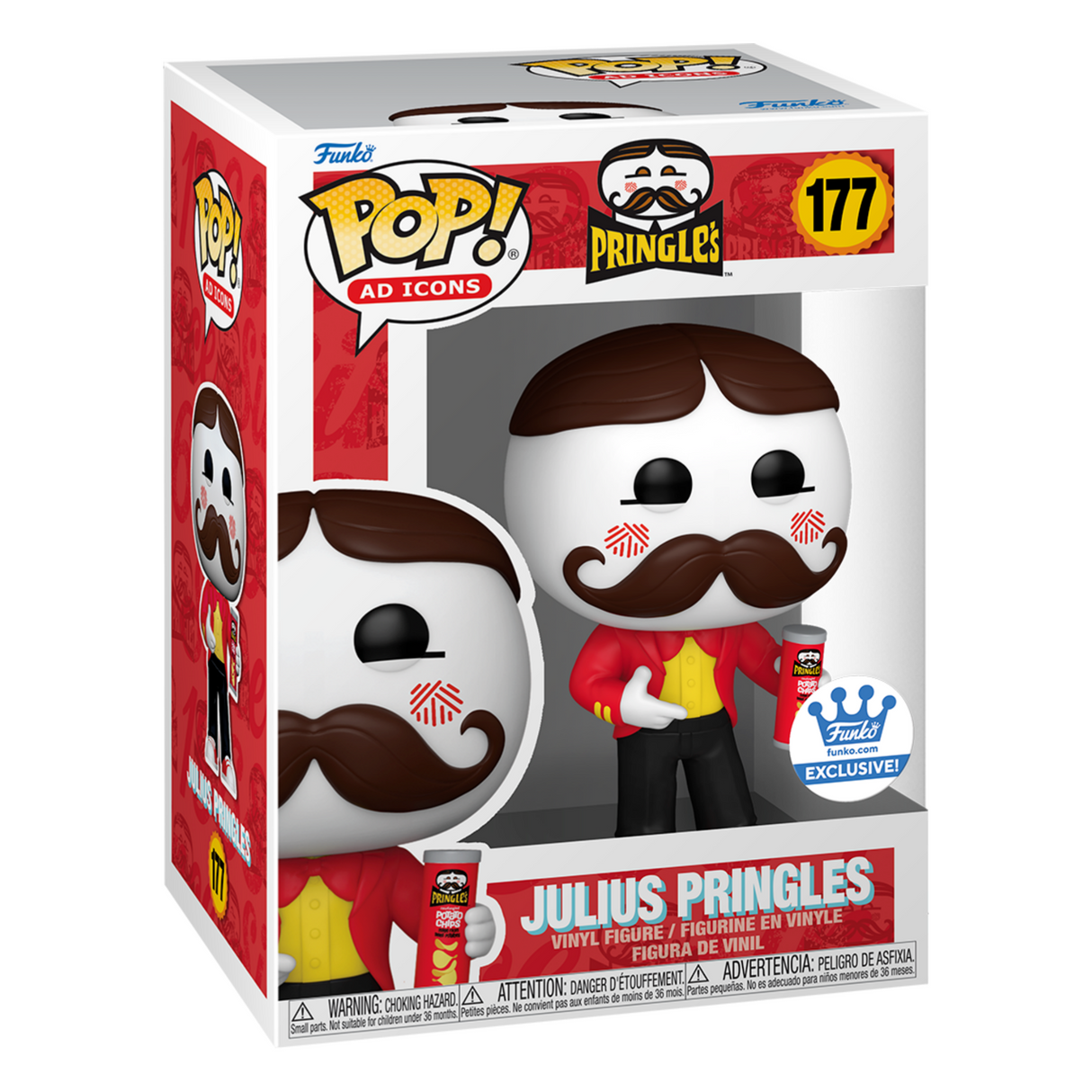 Pringle: ¡Funko POP de Julius Pringle! Figura de vinilo Ad Icons n.° 177, exclusiva de la tienda Funko