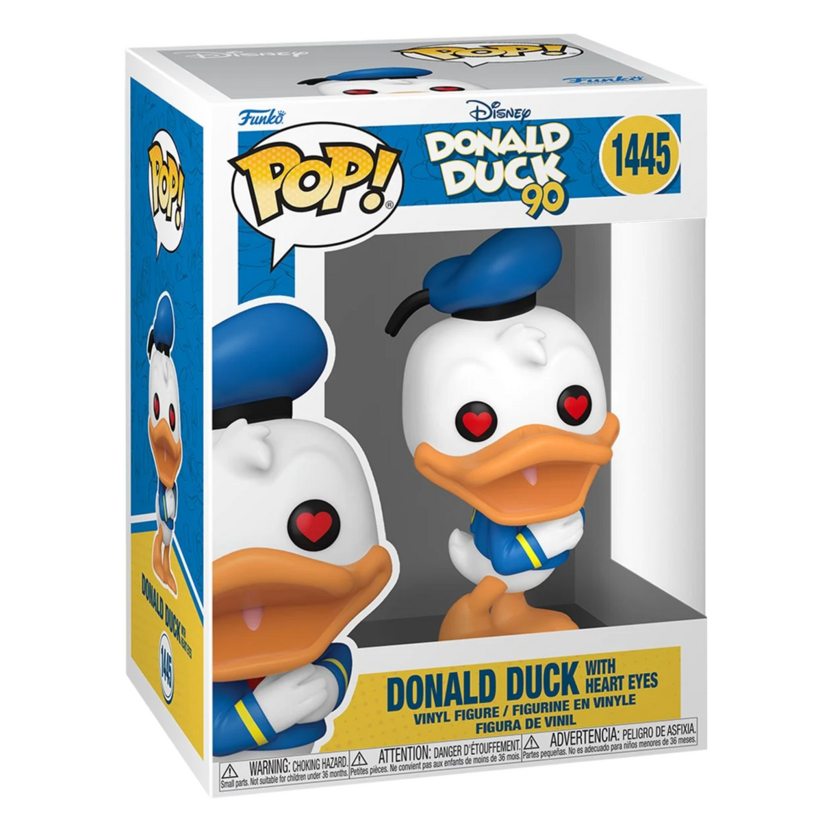 Pato Donald 90 Aniversario: Pato Donald con Ojos de Corazón Funko Pop! Figura de vinilo n.° 1445