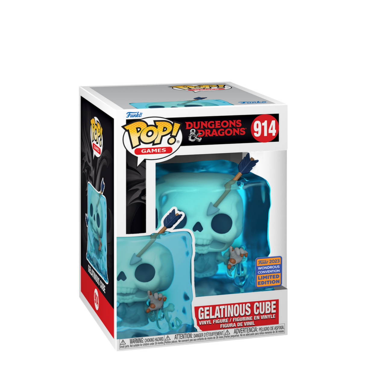 Dragones y Mazmorras: Cubo Gelatinoso Funko Pop! Figura de vinilo n.° 914, Wonderous Convention 2023 Shared Con Exclusive