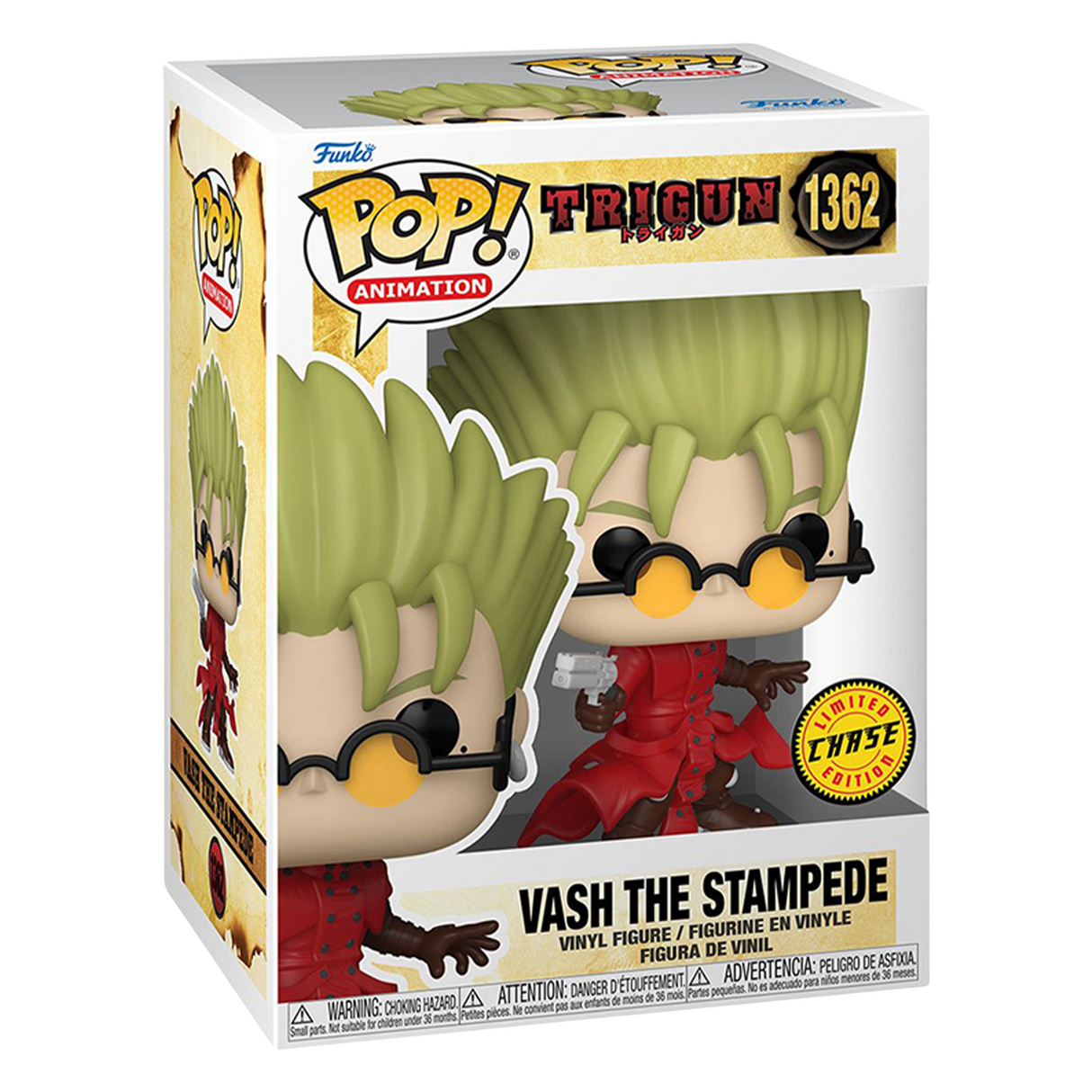 Trigun: Vash la Estampida Funko POP! Figura de vinilo n.° 1362, Chase