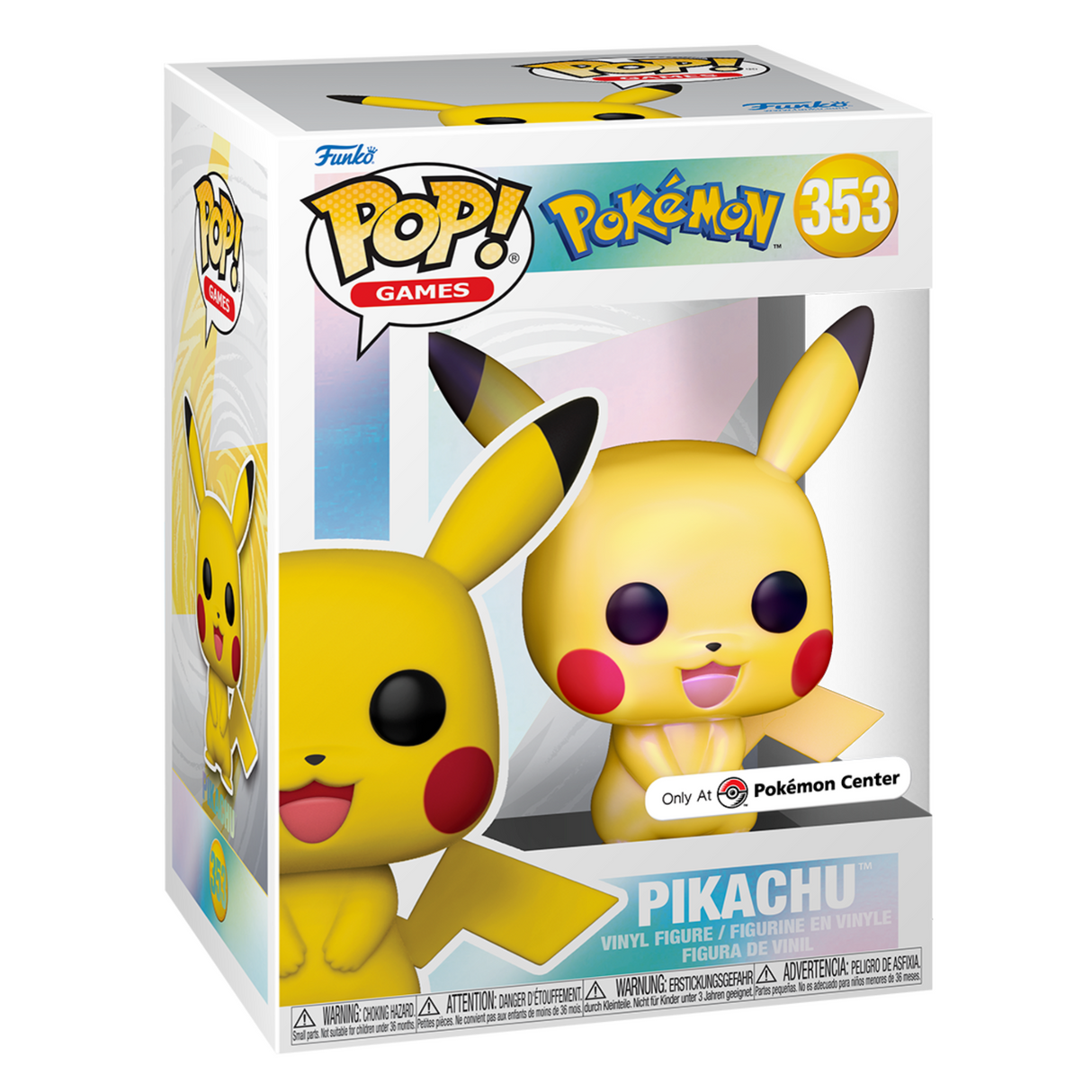 Pokémon: Pikachu Funko POP! Games Vinyl Figure #353, Pearlescent, Pokémon Center Exclusive