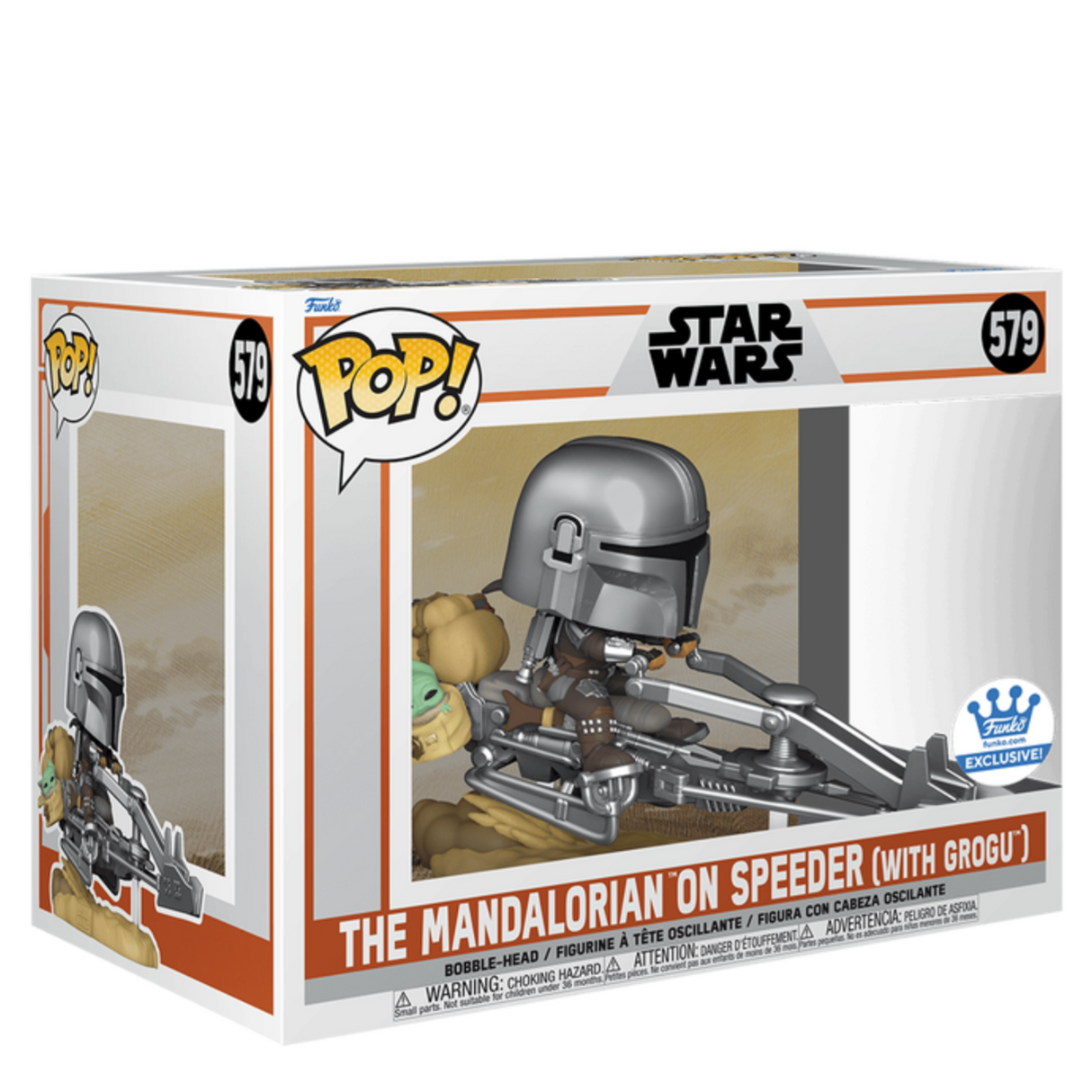 Star Wars: The Mandalorian en Speeder con Grogu Funko POP! Figura de vinilo n.° 579, exclusiva de la tienda Funko