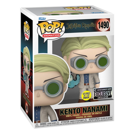 Jujutsu Kaisen: Kento Nanami Funko Pop! Figura de vinilo de animación n.° 1490, que brilla en la oscuridad, exclusiva de Entertainment Earth