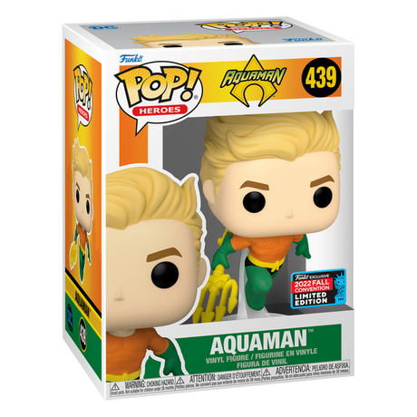 Aquaman: ¡Aquaman Funko Pop! Figura de vinilo de Heroes n.° 439, Convención de otoño de Nueva York 2022 Exclusivo compartido