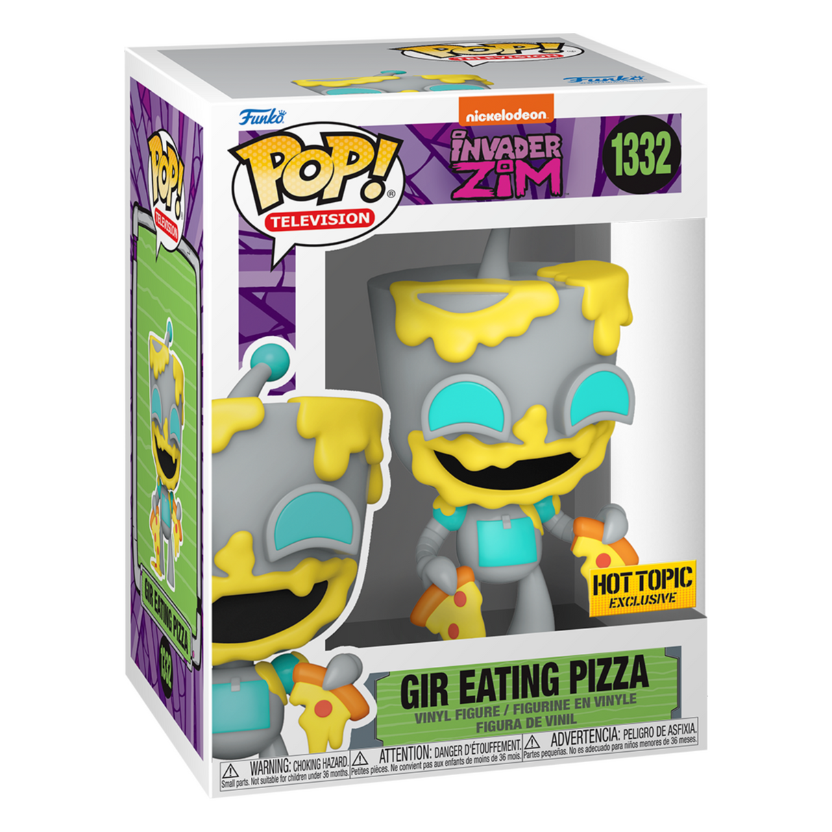 Nickelodeon Invader Zim: Chica comiendo pizza Funko POP! Figura de vinilo de televisión n.° 1332, exclusiva de Hot Topic