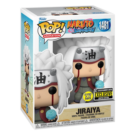 Naruto Shippuden: Jiraiya with Rasengan Funko Pop! Vinyl Figure #1481, Glows-in-the-dark, Entertainment Earth Exclusive