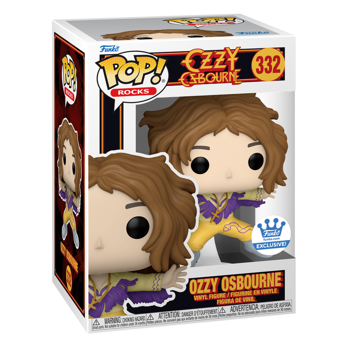 Ozzy Ozbourne Funko POP! Rocks Vinyl Figure #332, Funko Shop Exclusive