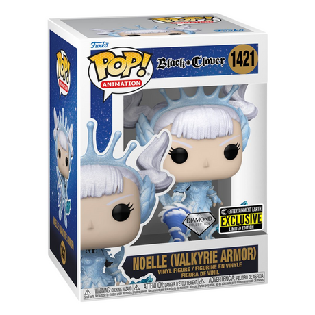 Black Clover: Noelle (Armadura de Valquiria) Diamond Glitter Funko Pop! Figura de vinilo n.° 1421, exclusiva de Entertainment Earth