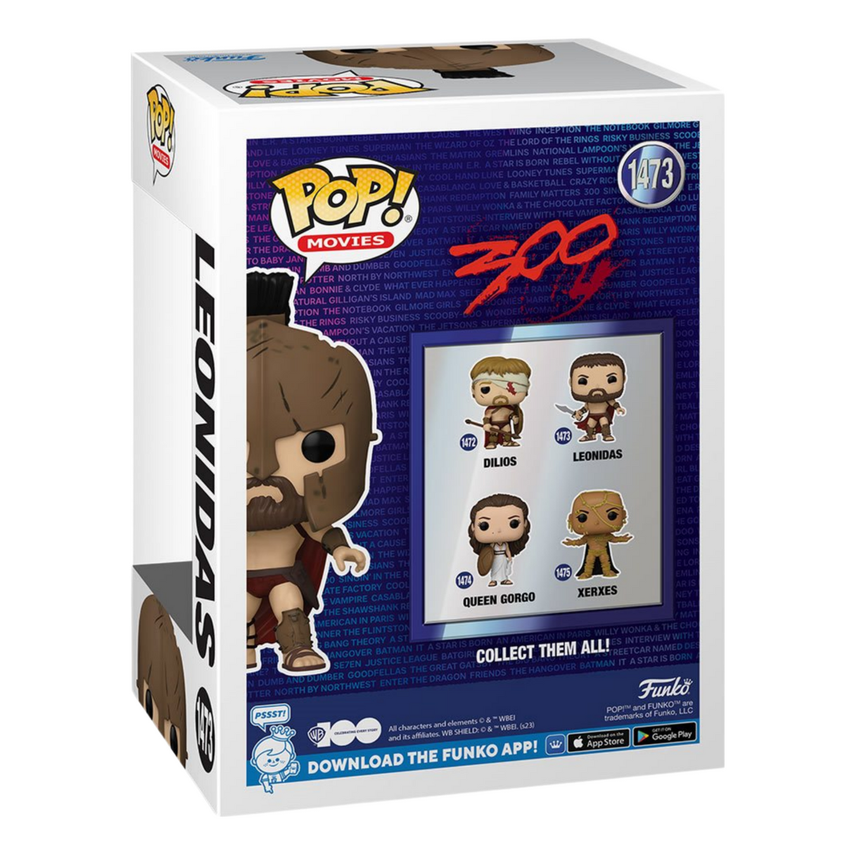 WB 100: 300: Leonidas Funko Pop! Vinyl Figure #1473, Chase