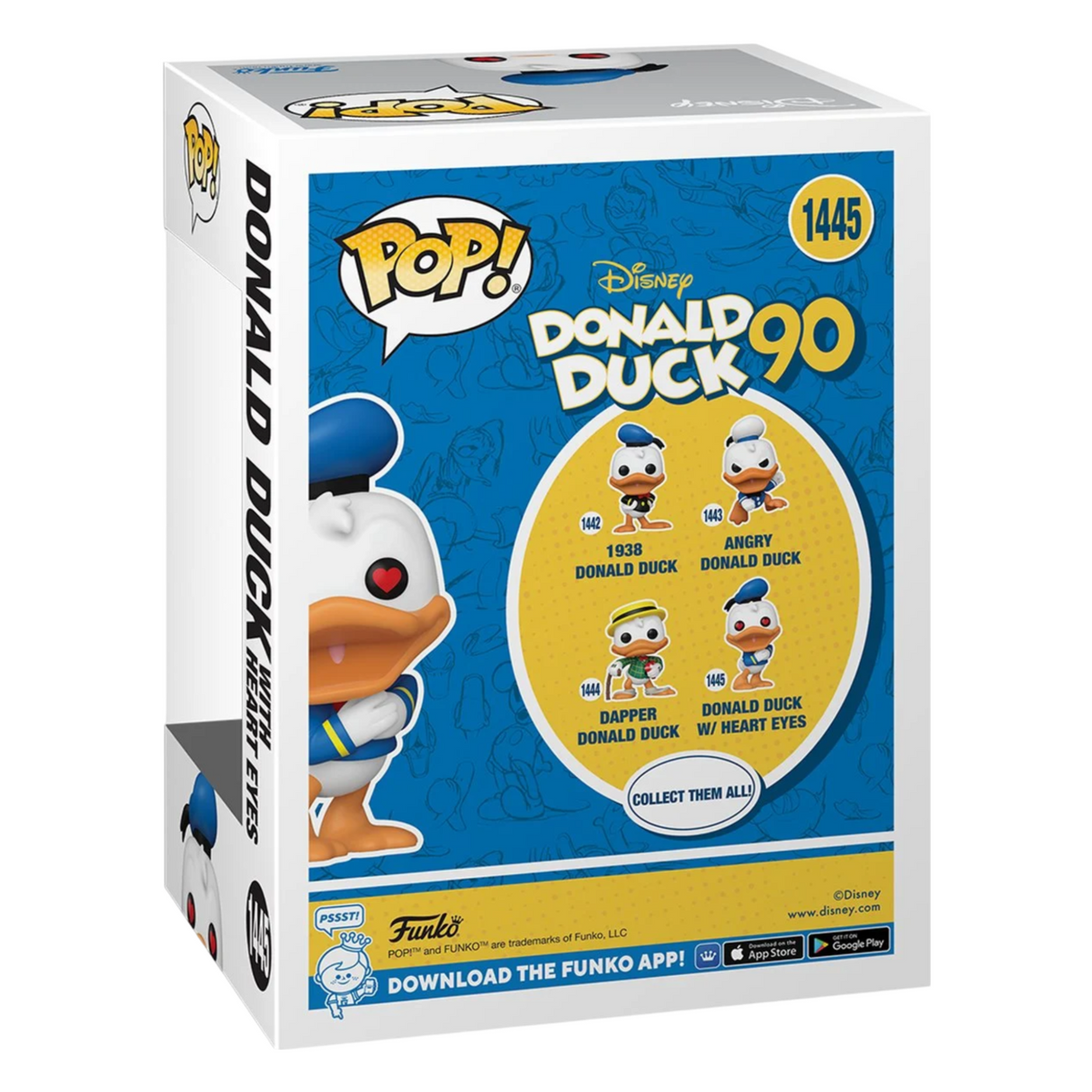 Pato Donald 90 Aniversario: Pato Donald con Ojos de Corazón Funko Pop! Figura de vinilo n.° 1445