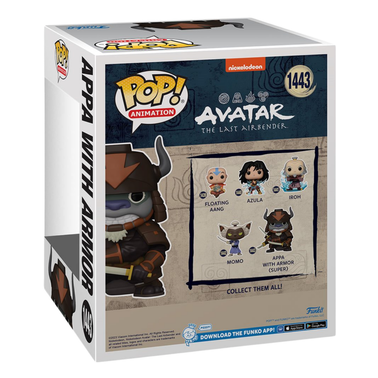 Avatar: The Last Airbender: Appa with Armor Super Funko Pop! Animation Vinyl Figure #1443, Super Size 6"