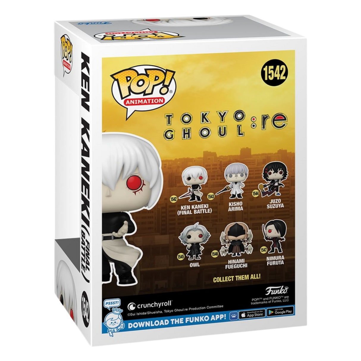 Tokyo Ghoul:re: Ken Kaneki (Batalla final) Funko Pop! Figura de vinilo de animación #1542