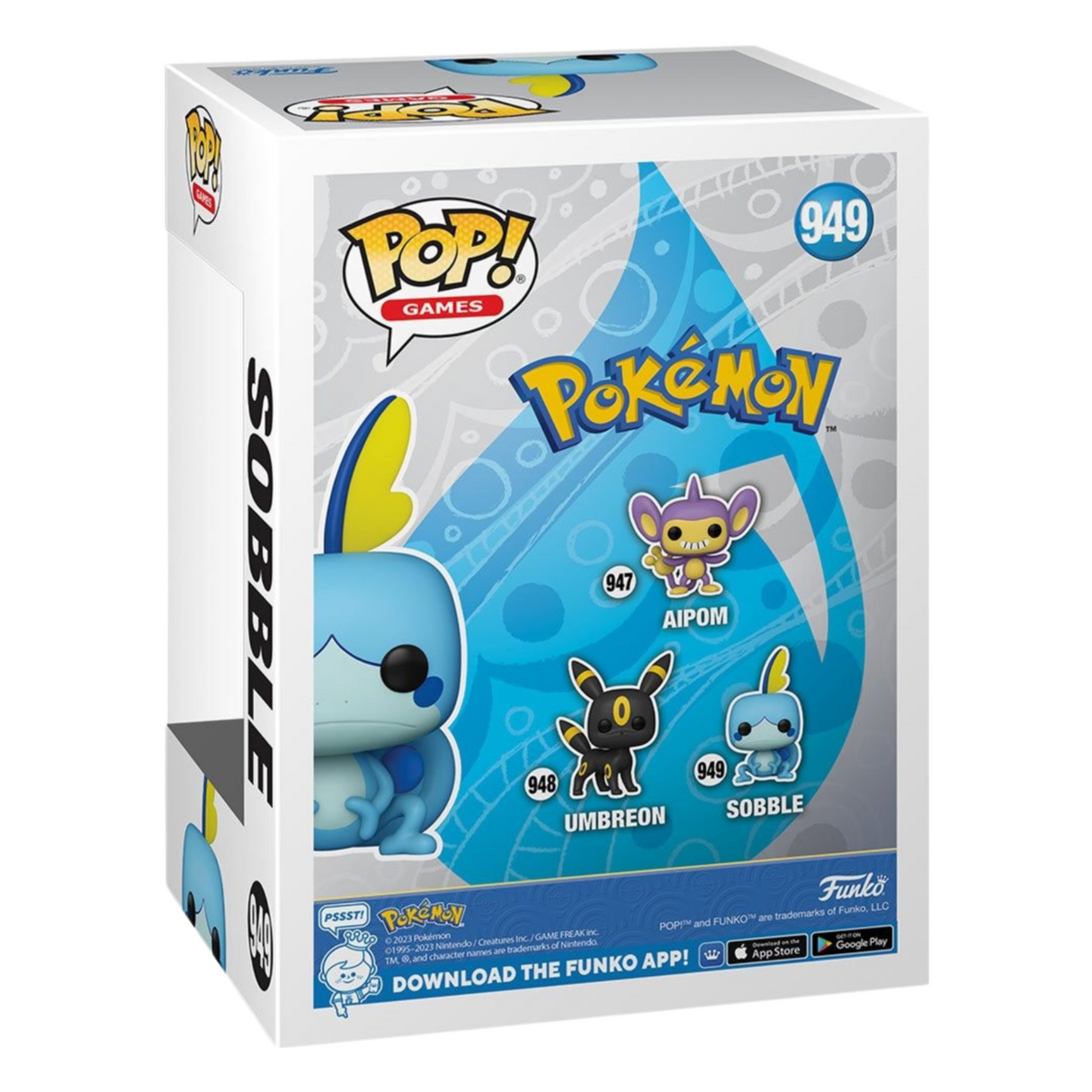 Pokémon: ¡Sobble Funko Pop! Figura de vinilo de juegos #949