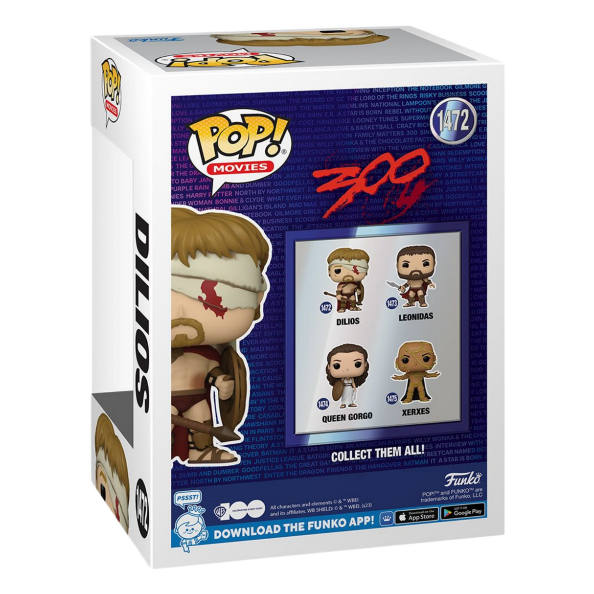 WB 100: 300: Dilios Funko Pop! Figura de vinilo n.° 1472