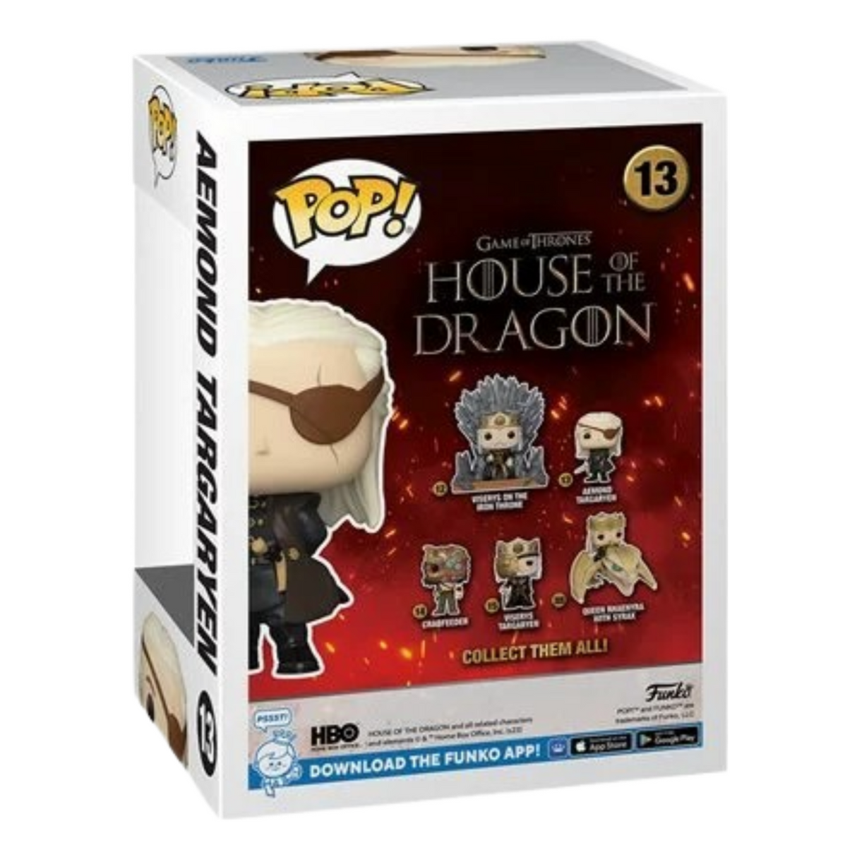 Juego de Tronos: La Casa del Dragón: Día del Dragón: Aemond Targaryen Funko Pop! Figura de vinilo #13