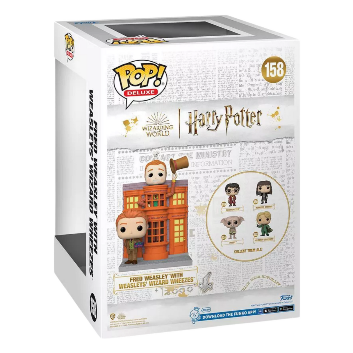 Harry Potter: Fred Weasley con Sortilegios Weasley ¡Funko Pop! Deluxe, exclusivo de Target Con 2023