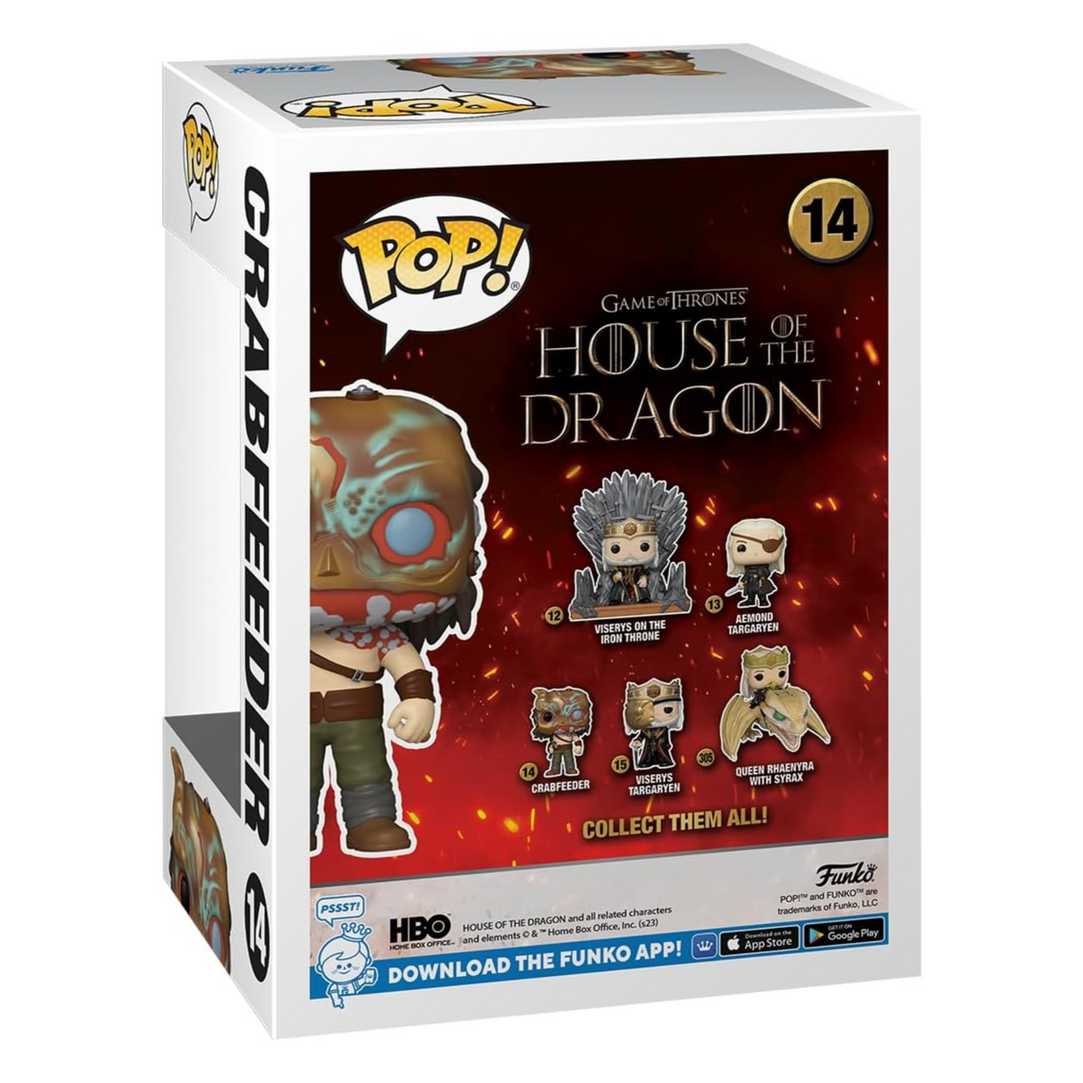 Juego de Tronos: La Casa del Dragón: Día del Dragón: Cangrejero Funko Pop! Figura de vinilo #14