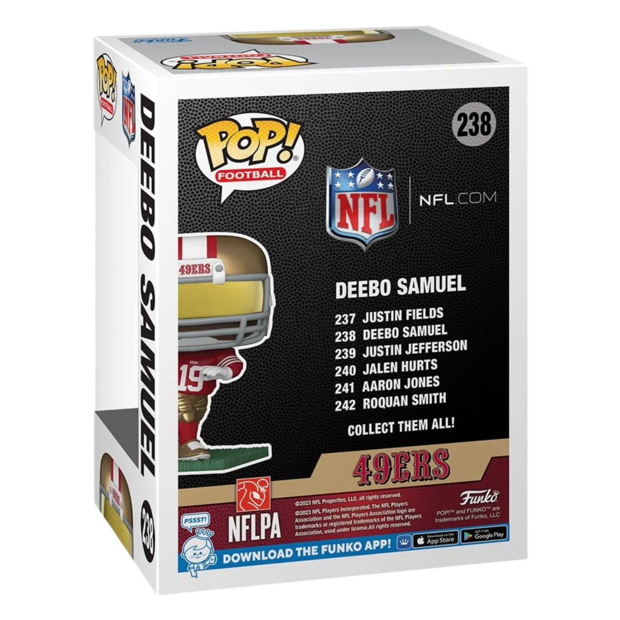 NFL: Sanfrancisco 49ers: Deebo Samuel Funko Pop! Figura de vinilo de fútbol #238