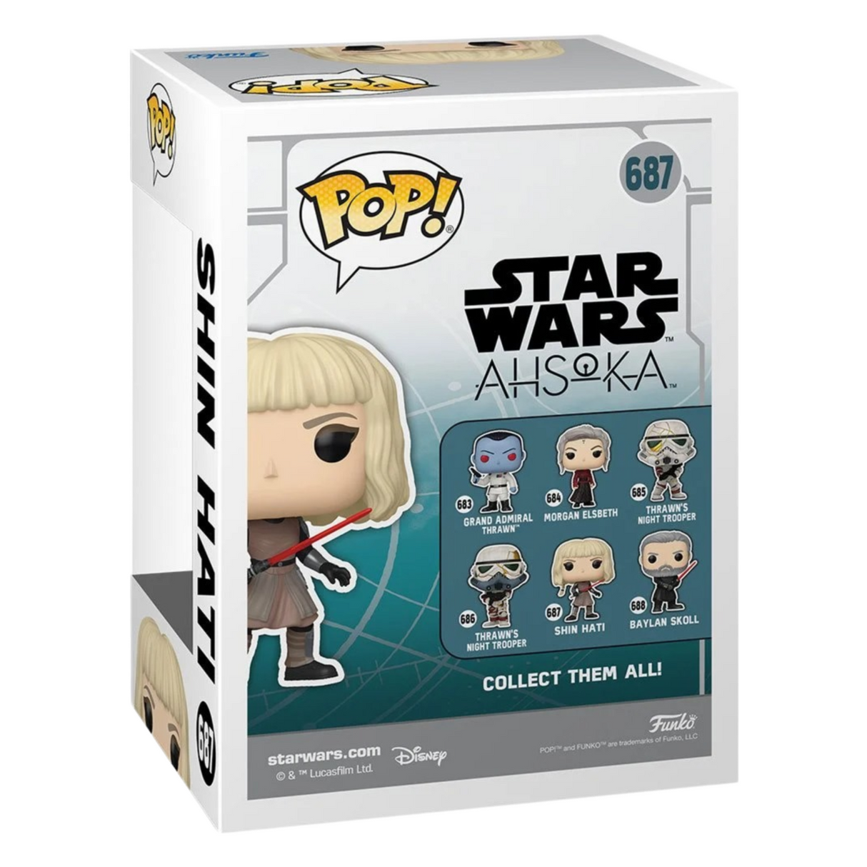 Star Wars: Ahsoka: Shin Hati Funko Pop! Figura de vinilo #687