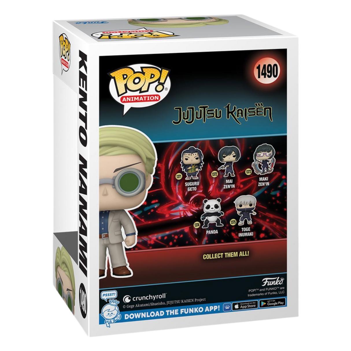 Jujutsu Kaisen: Kento Nanami Funko Pop! Figura de vinilo de animación n.° 1490, que brilla en la oscuridad, exclusiva de Entertainment Earth