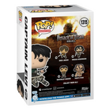 Ataque a los Titanes: Capitán Levi Ackerman Funko Pop! Figura de vinilo de animación n.° 1315, exclusiva AAA