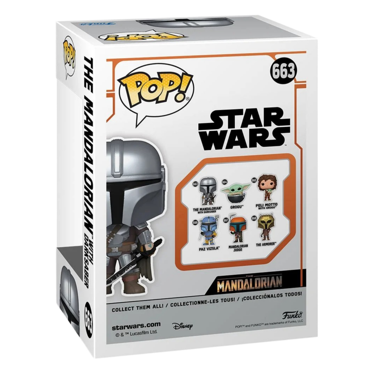 Star Wars: The Mandalorian with Darksaber Funko Pop! Vinyl Figure #663