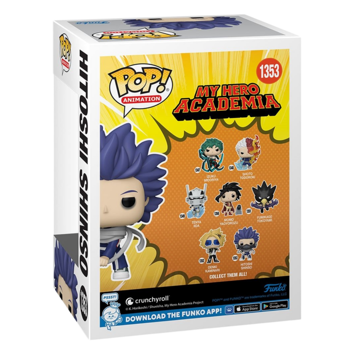 My Hero Academia Hitoshi Shinso Funko Pop! Animation Vinyl Figure #1353, Chase