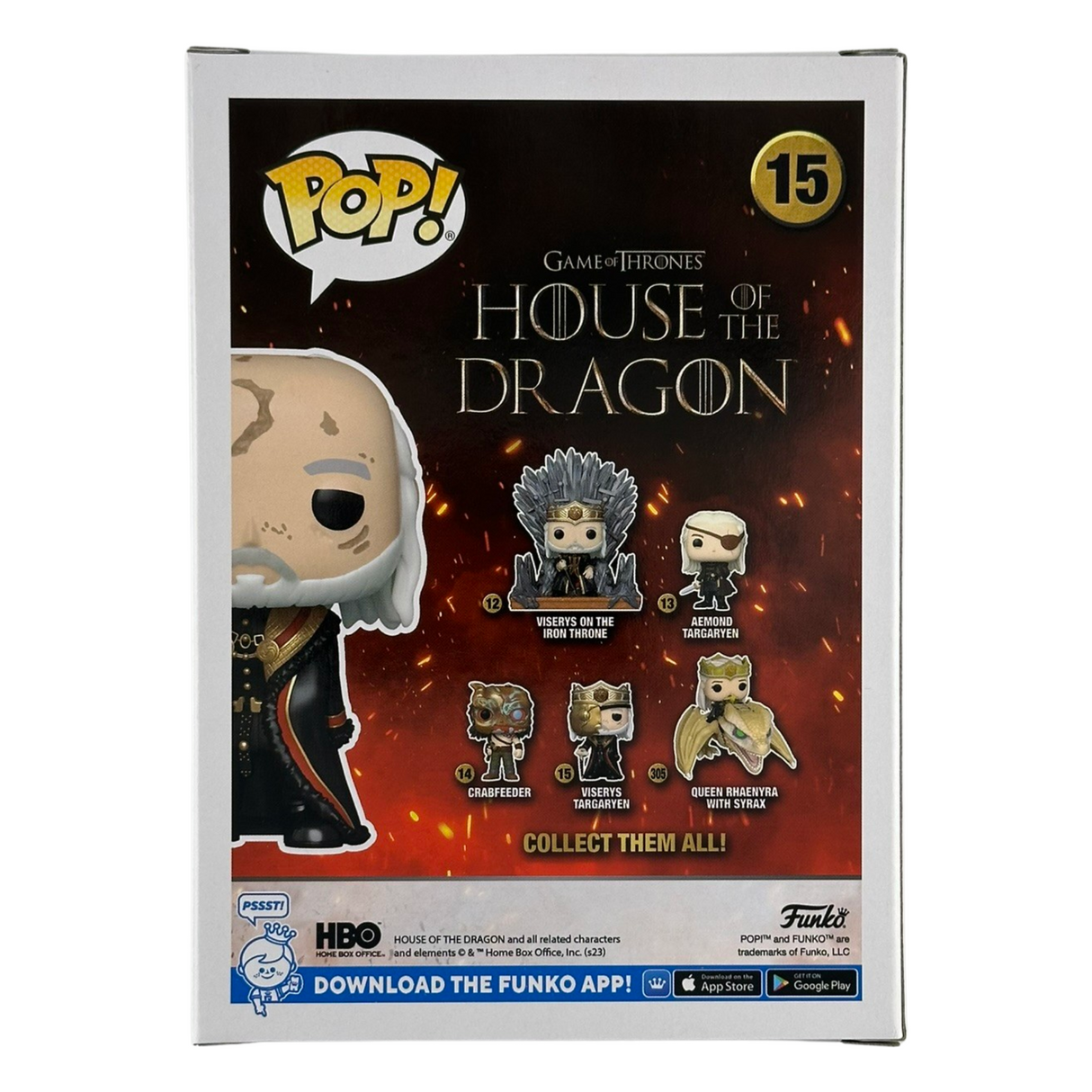 Game of Thrones: House of the Dragon: Day of the Dragon: Viserys Targaryen Funko Pop! Vinyl Figure #15, Chase