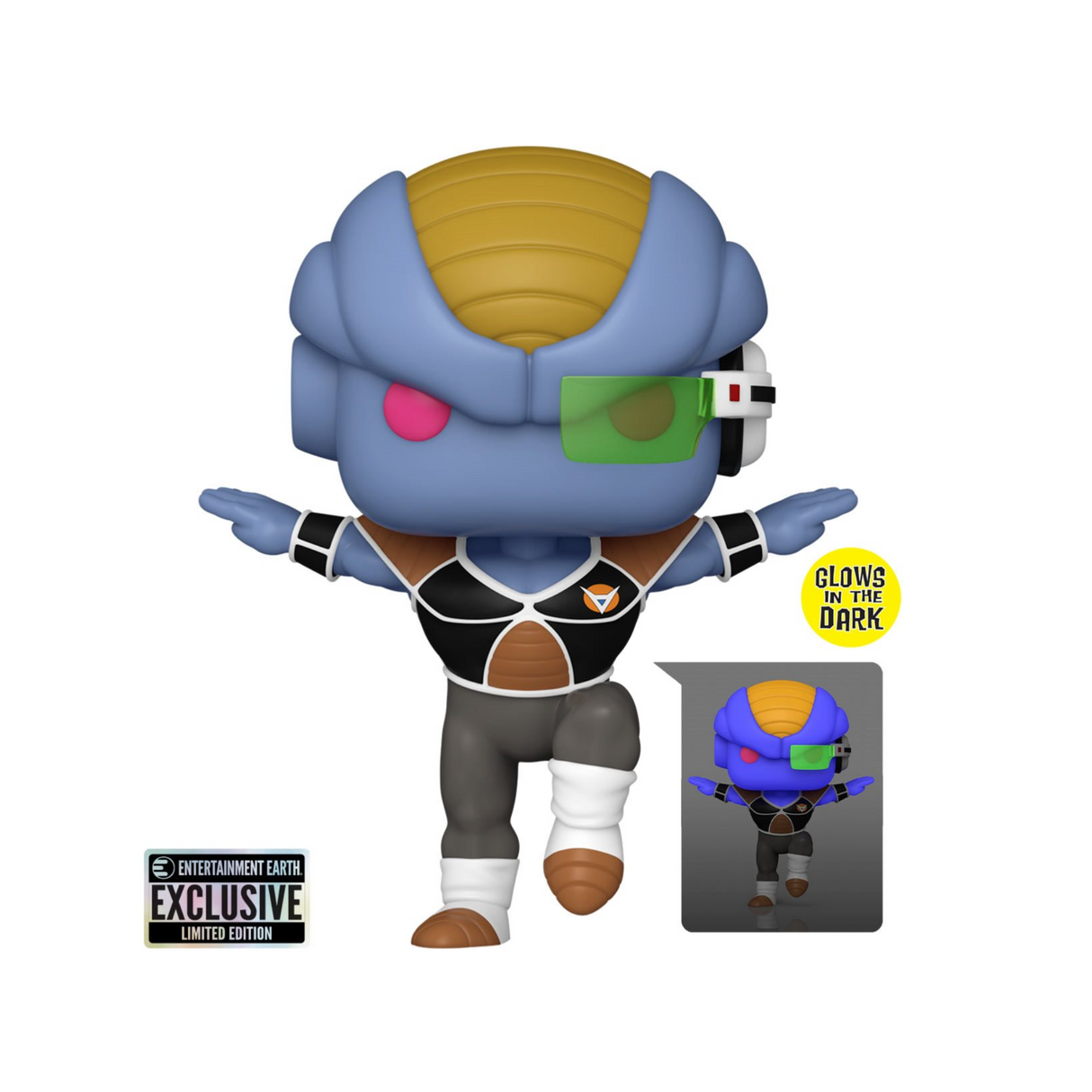 Dragon Ball Z: Burter Funko Pop! Figura de vinilo n.° 1494, que brilla en la oscuridad, exclusiva de Entertainment Earth